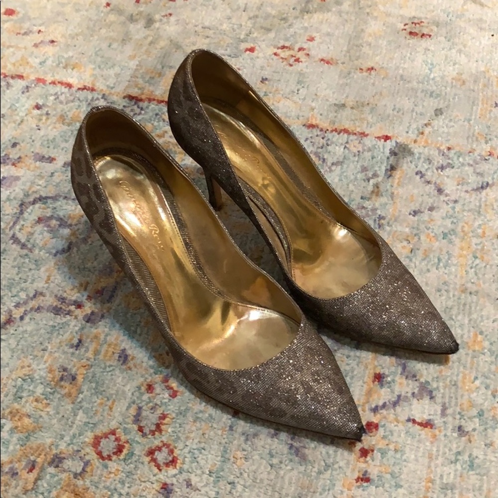 Gianvito Rossi sparkly leopard pumps
